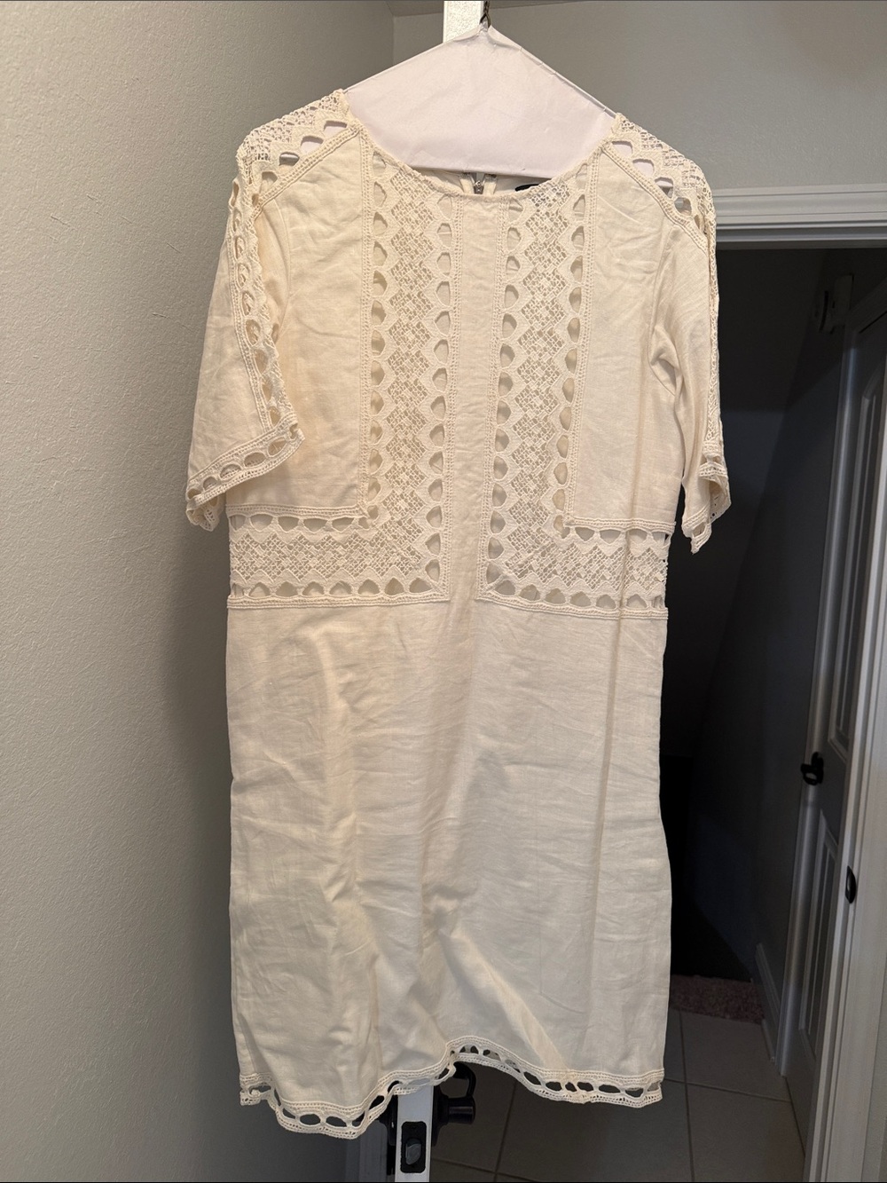 Ann Taylor Off White Linen Dress